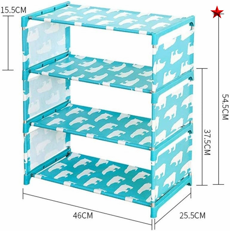 Non Woven 6 Tier Shoe Organizer 30 Pairs Shoe Shelf Tower For Closet