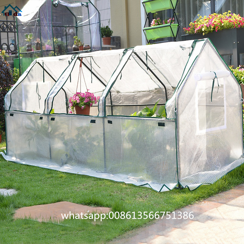 Hot Sale Outdoor Patio Customizable And Easy To Disassemble Three Windows Garden Planting Small Portable Greenhouse