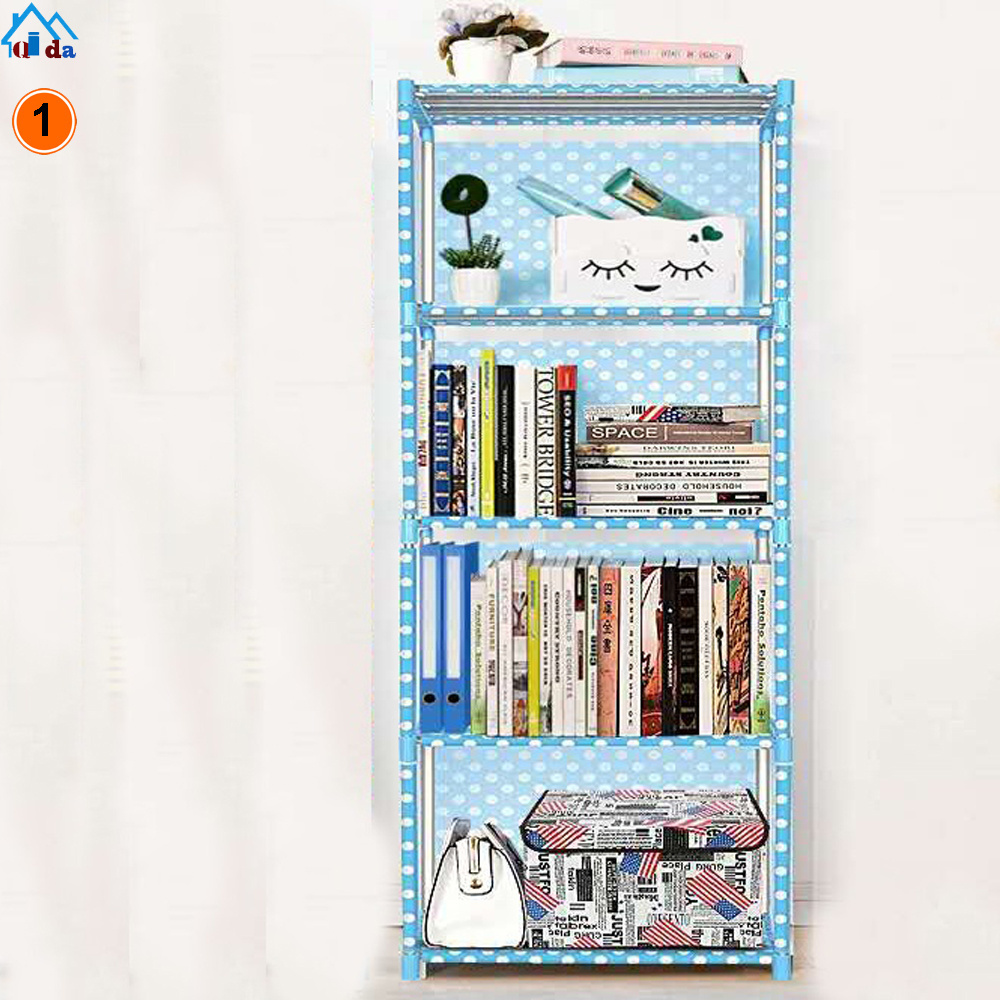 movable portable non woven fabric book shelf/bookcase/storage cabinet kids bookshelf malaysia