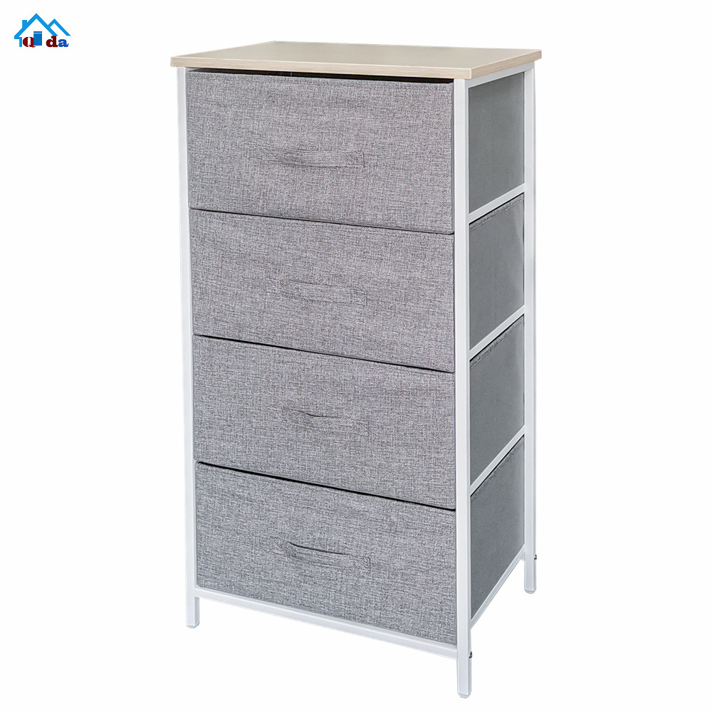 Custom Drawer Cabinet Bedside Fabric Cabinet Storage Drawer Unit With Plastic Foot Pad Custom Drawer Cabinet