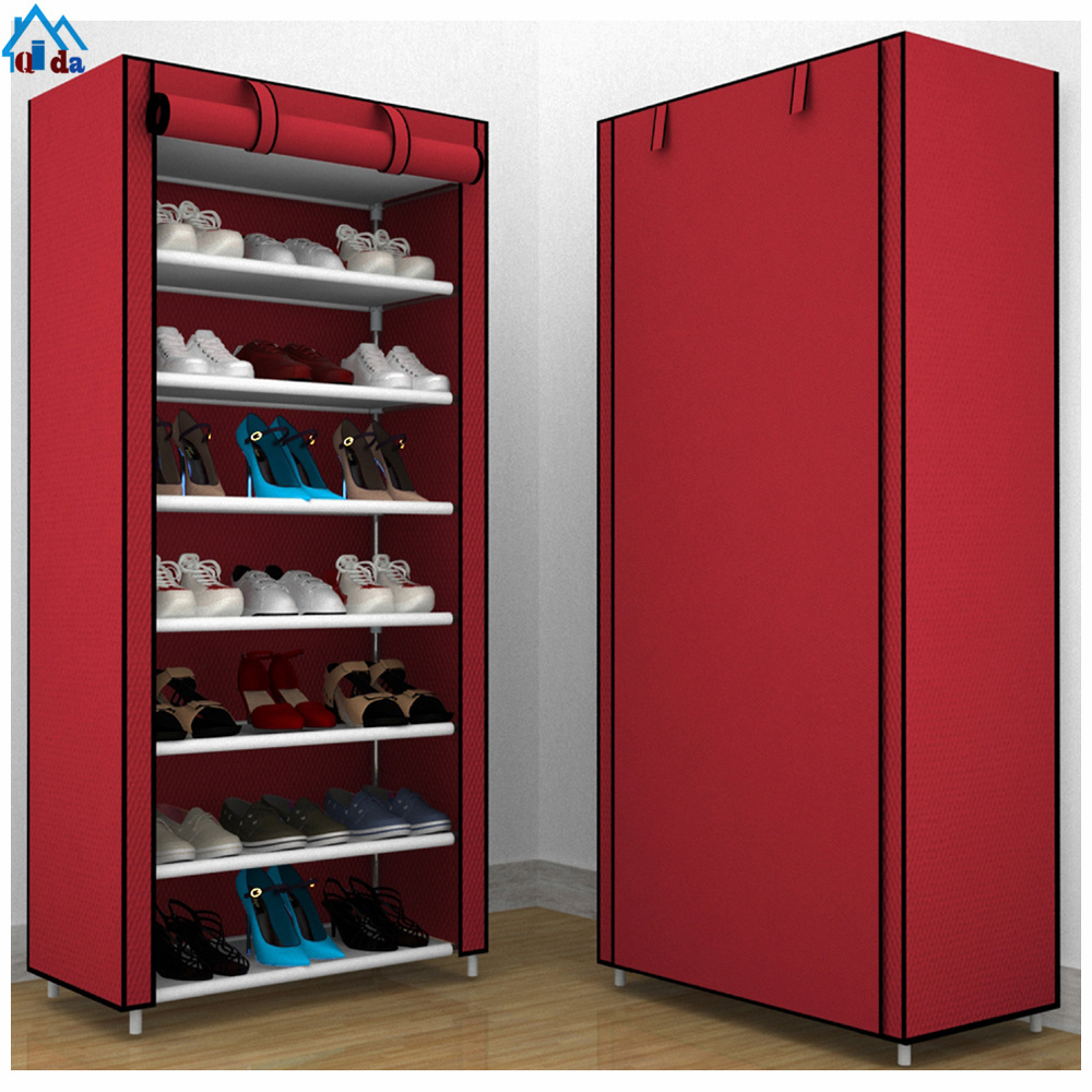 Cotton-made boots shoes cabinet rotating baby korean shelf for cabinet fabric 50 pair shoe rack