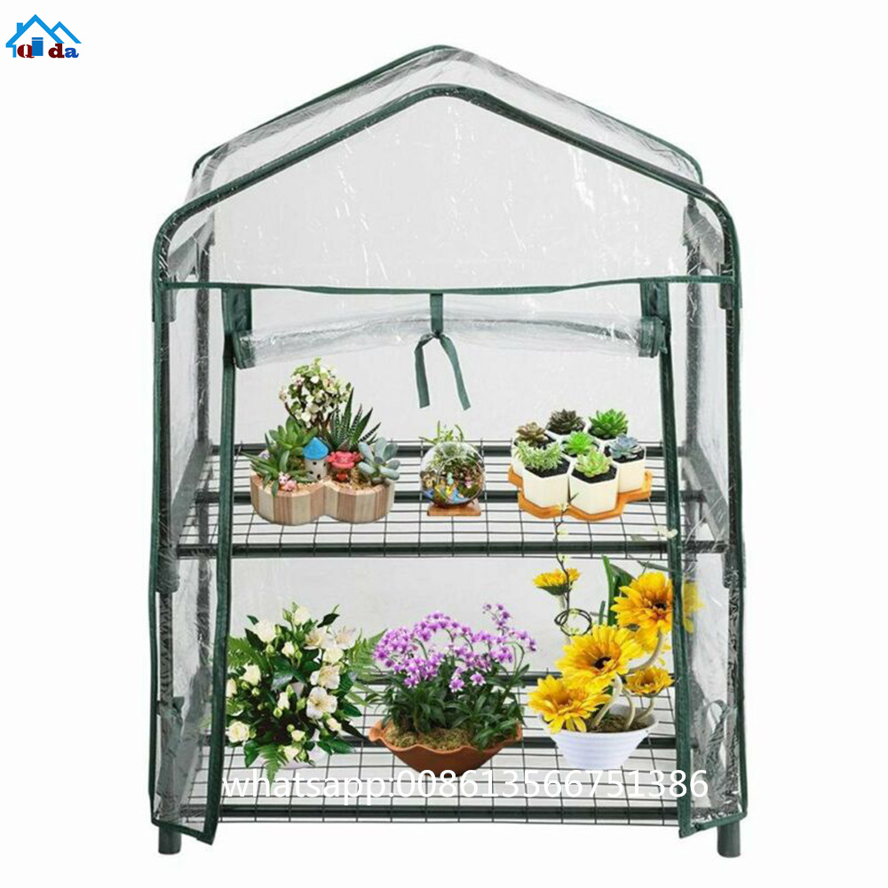 Hot Sale Outdoor Patio Customizable And Easy To Disassemble Three Windows Garden Planting Small Portable Greenhouse