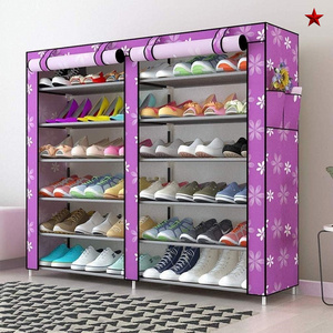 Storage Cabinet 2020 Folding Portable Canvas Shoe Shelf Metal Shoe Rack