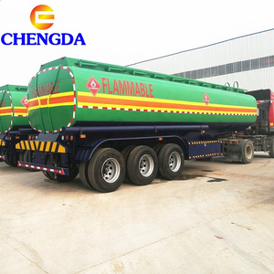 Truck Trailer Used 3 Axle 45000L Crude Oil Tank Fuel Tanker for Sale