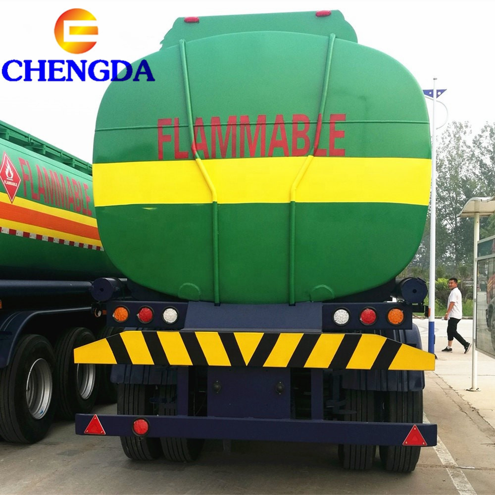 Truck Trailer Used 3 Axle 45000L Crude Oil Tank Fuel Tanker for Sale