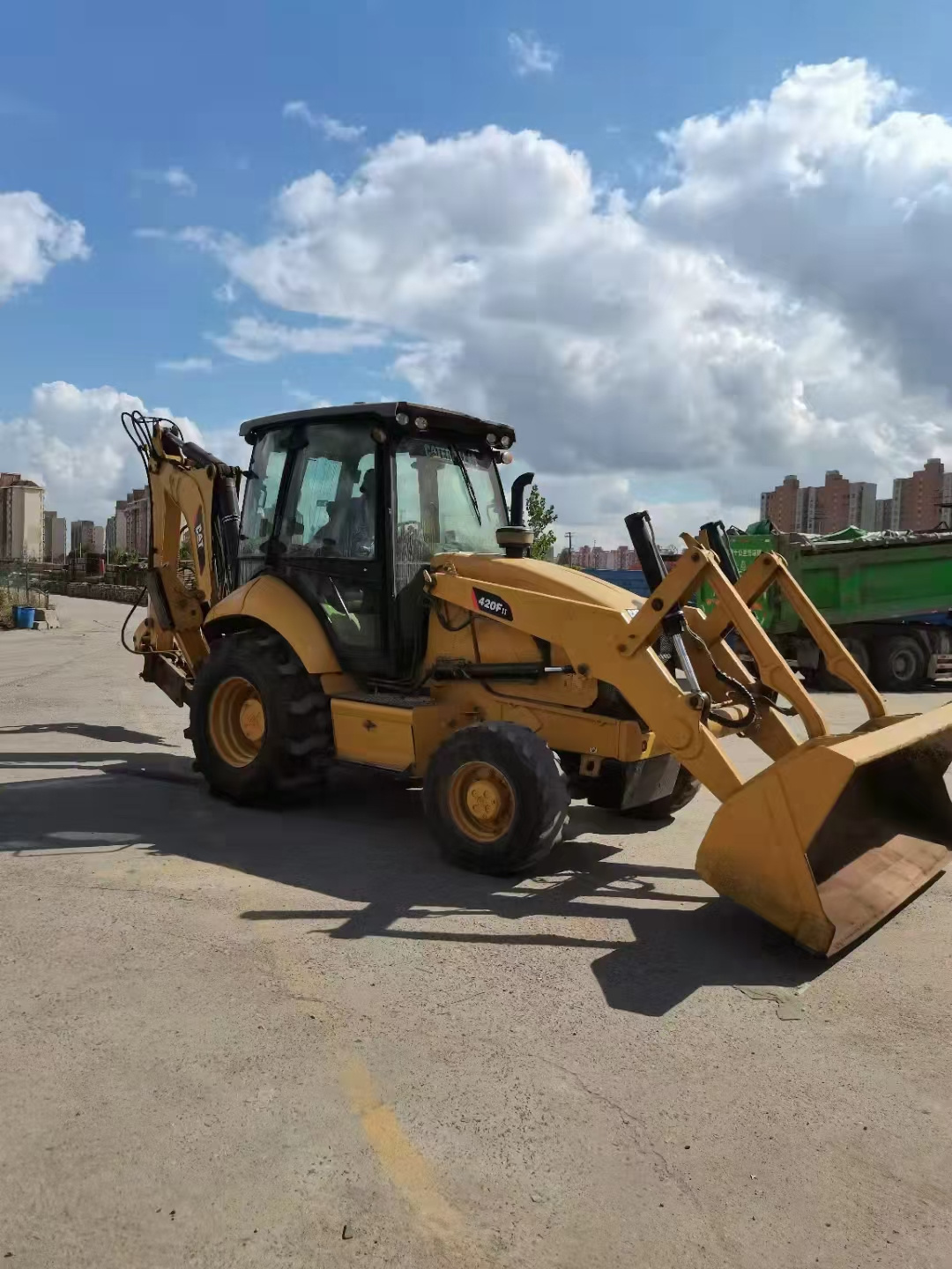 Second Hand Mini Model 416E 420F Back Hoe Backhoe Loader Towable Backhoe