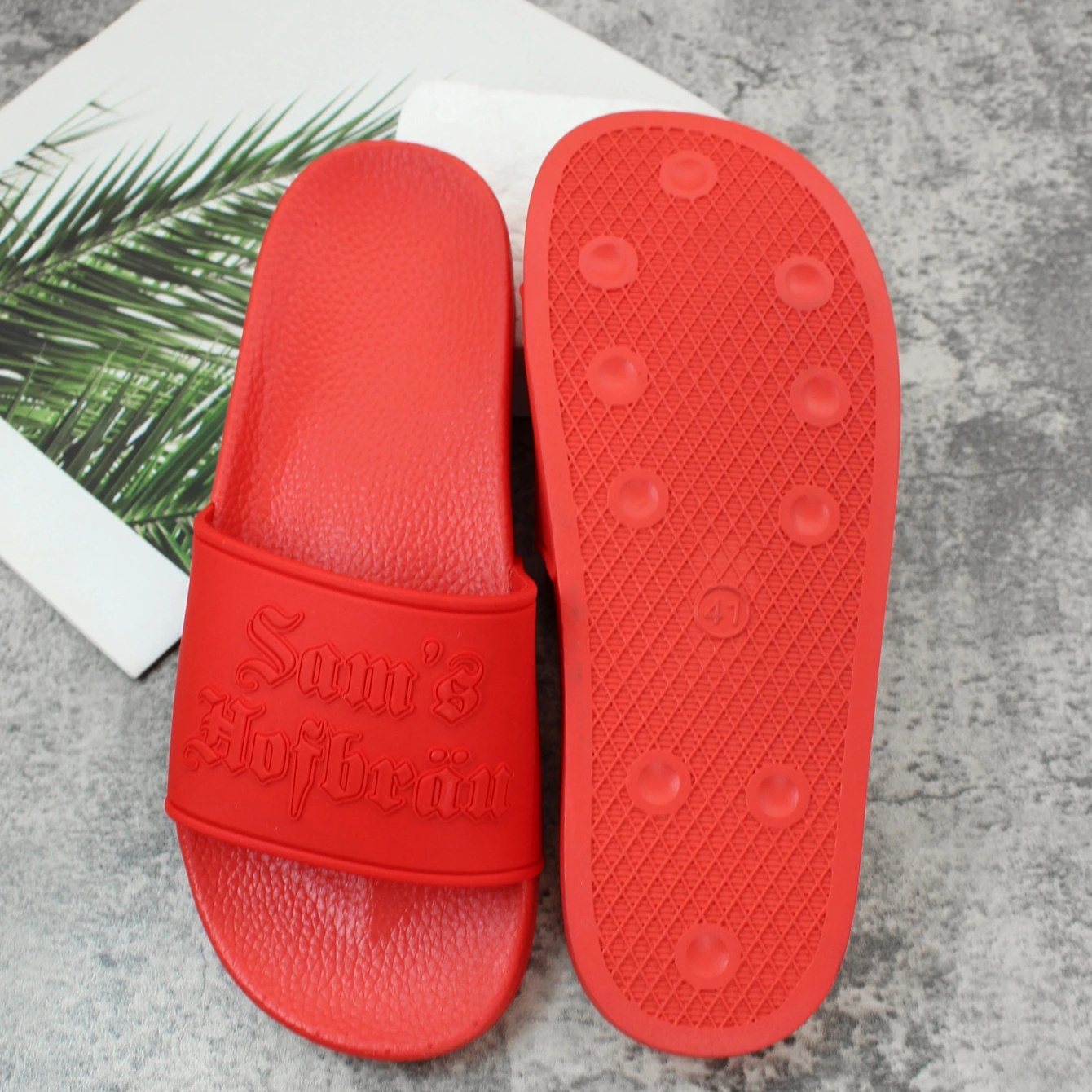 luxury quality slides men custom slippers unisex blank sublimation slides designer embossed logo mens sandals women shoes