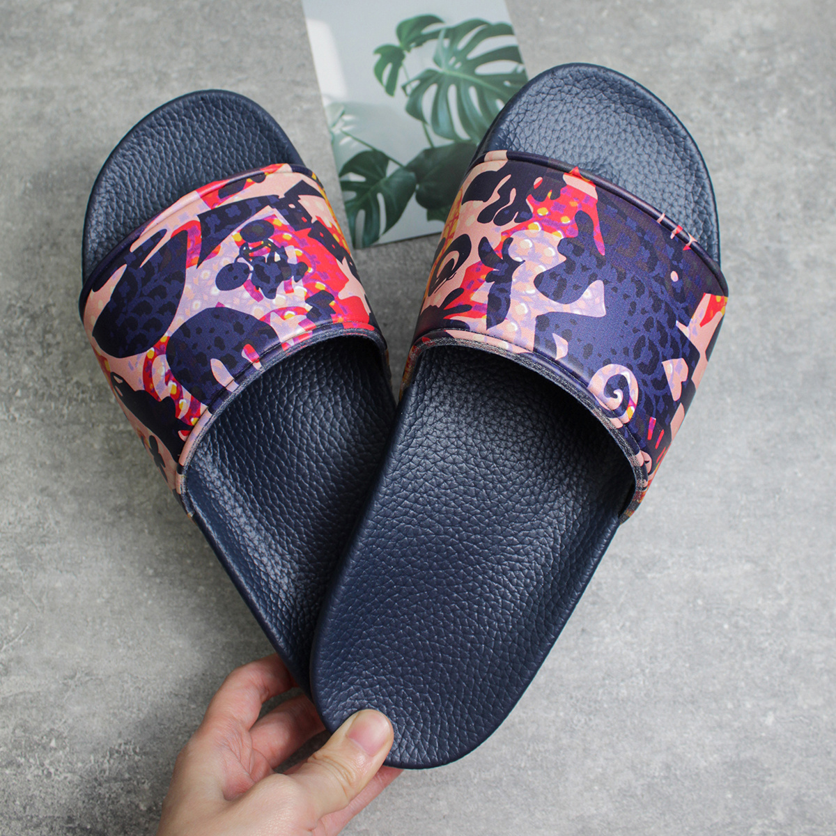 Slippers Custom Oem Design Logo Unisex Sublimation Slides Pu Sole Shoes Custom Slides With Full Print Logo