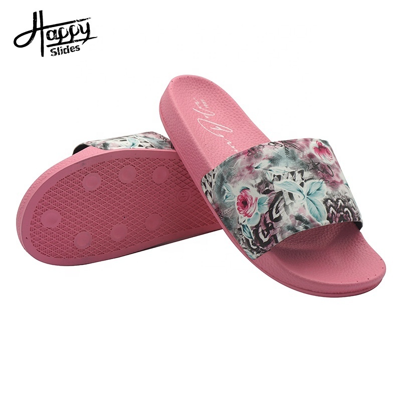 2023 Trendy Slides Beautiful Wholesale House Slippers For Women Customize Your Own Slides Outsole Shoes Sandals Logo