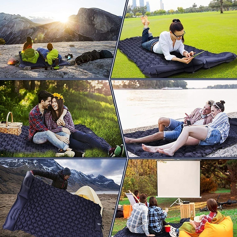 Camping Double Tpu Compact Backpacking Inflatable Air Camping Mattress Ultralight Sleeping Pad