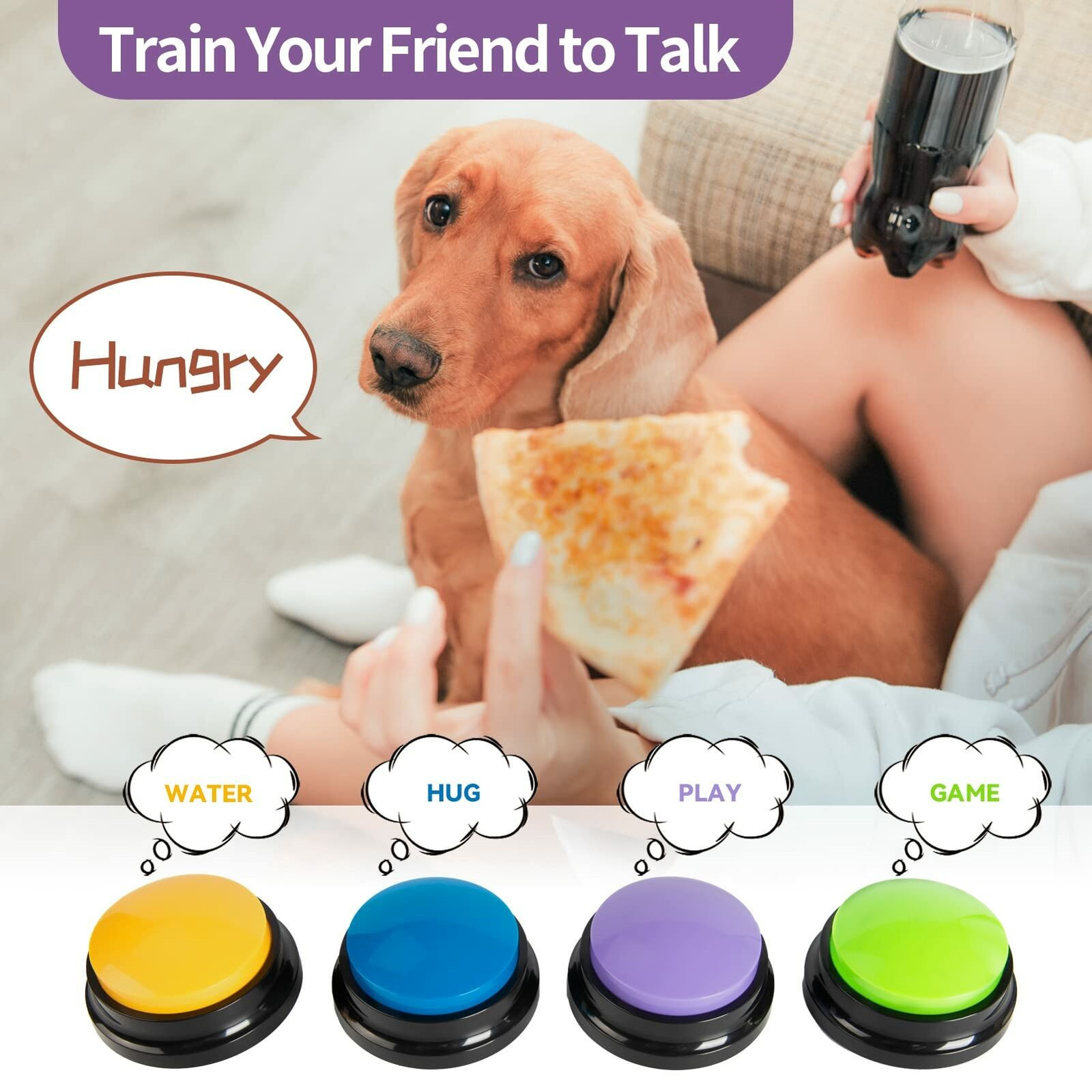 Recordable Talking Easy Carry Voice Recording Sound Button For Kids Pet Dog Interactive Toy Answering Buttons Party Noise Makers