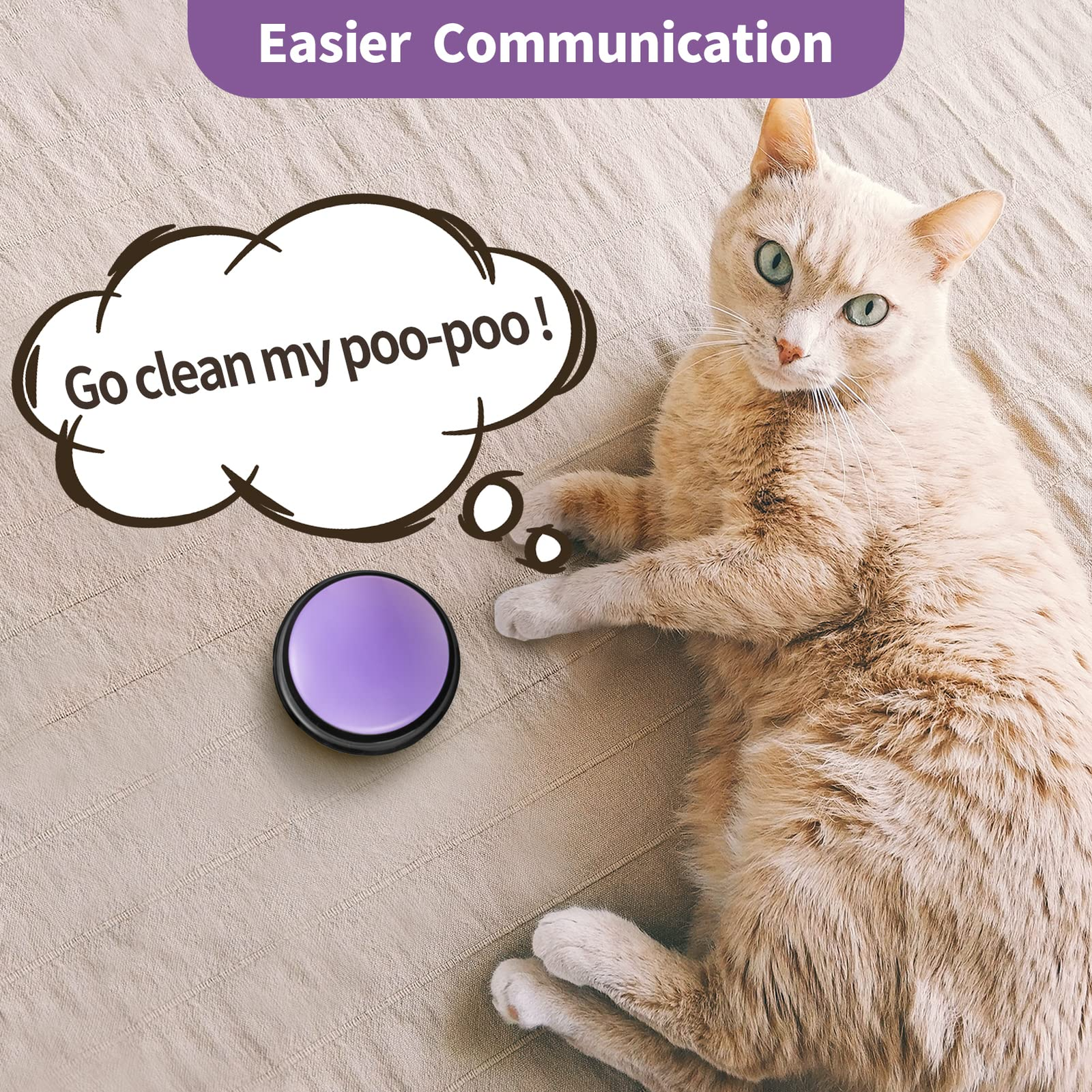 Recordable Talking Easy Carry Voice Recording Sound Button For Kids Pet Dog Interactive Toy Answering Buttons Party Noise Makers