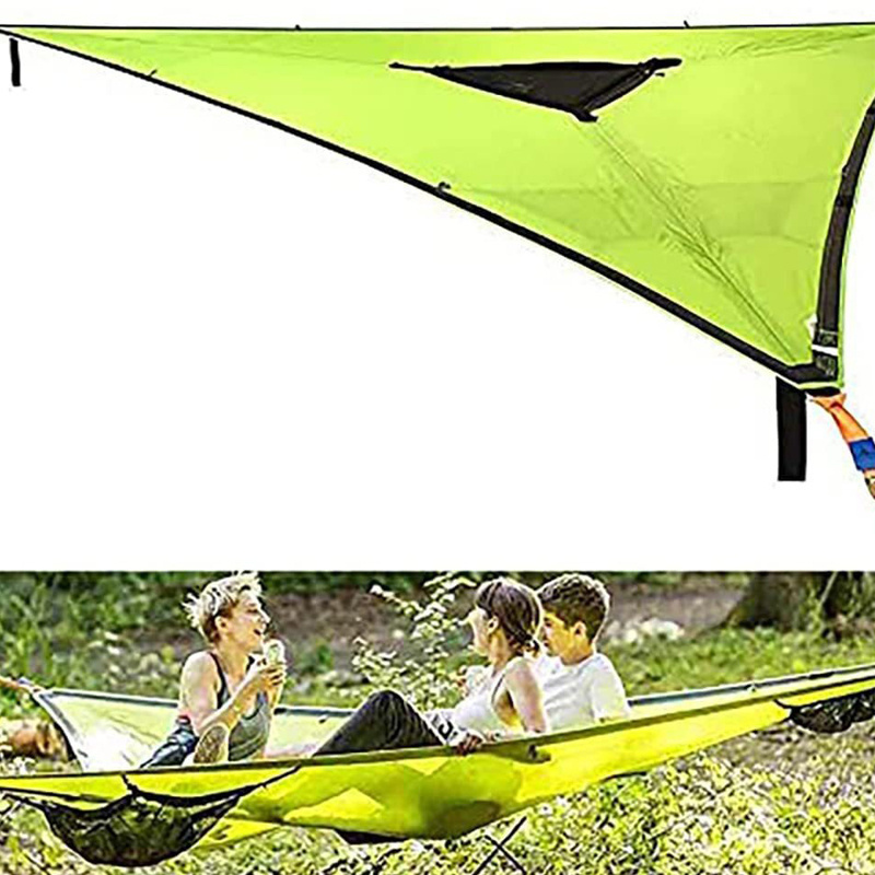 Outdoor Hanging Hammock Camping Cots Mesh Hammock Air Tree Tent Leisure Mesh Bed Multi-person Elastic Hammock Camping Mat