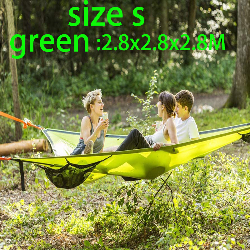 Aerial Multi-person Triangle Hammock Portable Mesh Mesh Aerial Tree Tent Leisure Net Bed Hammocks Tourist Camping Plane Sleeping