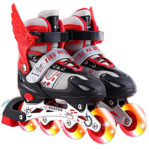 Flashing Roller Skates Cheap Professional Slalom Classic Inline Skates Pu Wheel Aluminium  Roller Skate