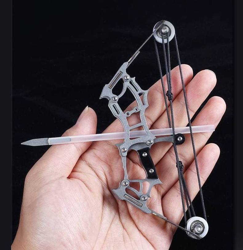 Stainless Steel Pulley Composite Bow For Indoor And Outdoor Shooting Bow And Arrow Support Set Model Pressure Reducing Toy