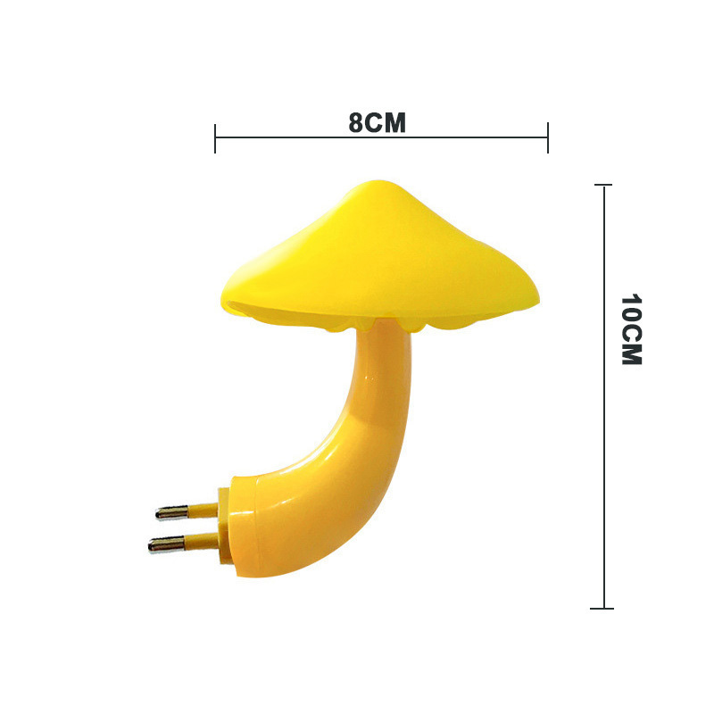 Led Night Lamp Mushroom Wall Lamps Socket Eu Us Plug Warm White Light Sensor Bedroom Lamp Home Decor