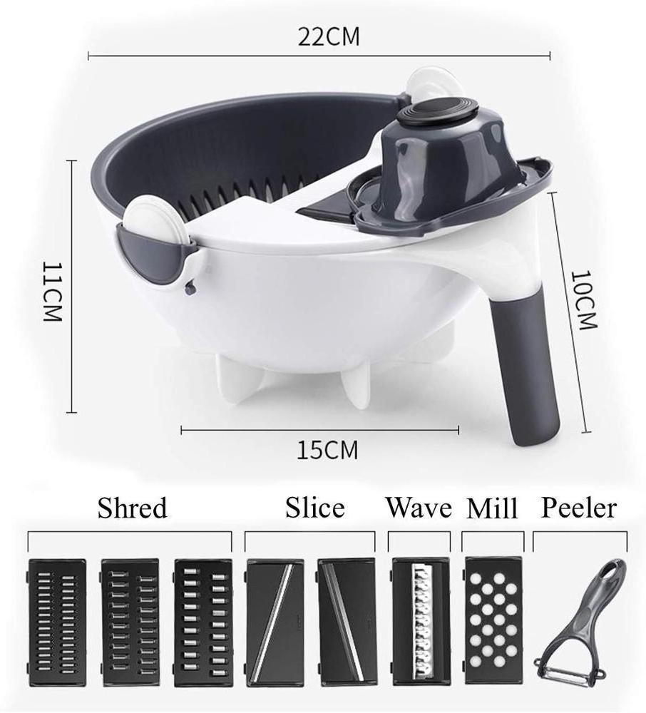 HelloWorld Multifunctional Vegetable Cutter Slicer Fruit Cutter Vegetable Chopper Veggie Vegetable Shredder Grater