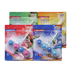 4 Pieces Automatic In-the-bowl Toilet Freshener Hanging Automatic Toilet Cleaning Ball With 4 Scents Cleans And Freshens Toilet