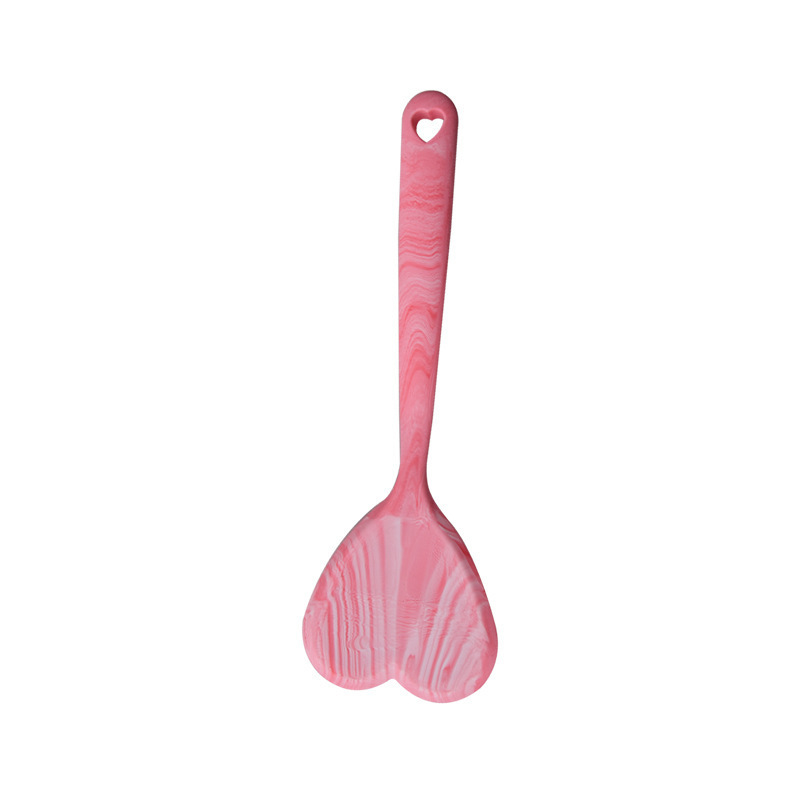 HelloWorld Silicone One-piece Love Heart-shaped Spatula Special Baking Spatula Non-stick Spatula Kitchen Accessories