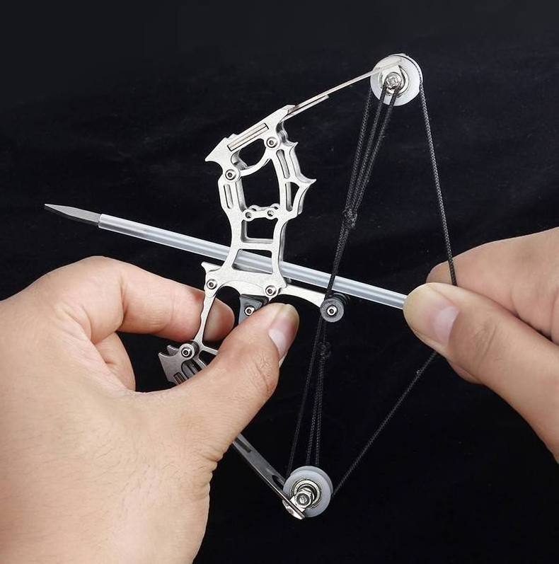 Stainless Steel Pulley Composite Bow For Indoor And Outdoor Shooting Bow And Arrow Support Set Model Pressure Reducing Toy