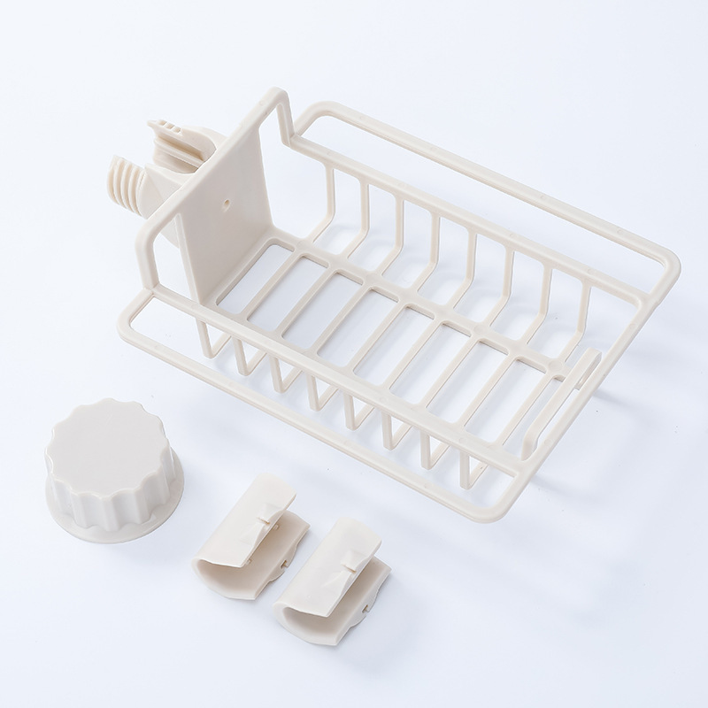 HelloWorld Kitchen Faucet Rack Finishing Rack Sponge Dish Cloth Drain Creative Rag Storage Rack