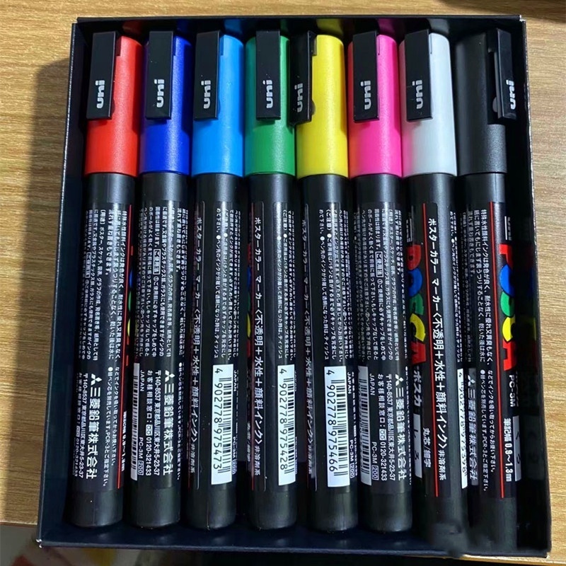 Uni Pc-3m Posca Marker Uni Posca Opaque Permanent Marker Pen For Metal Glass Plastic Wood Made In Japan