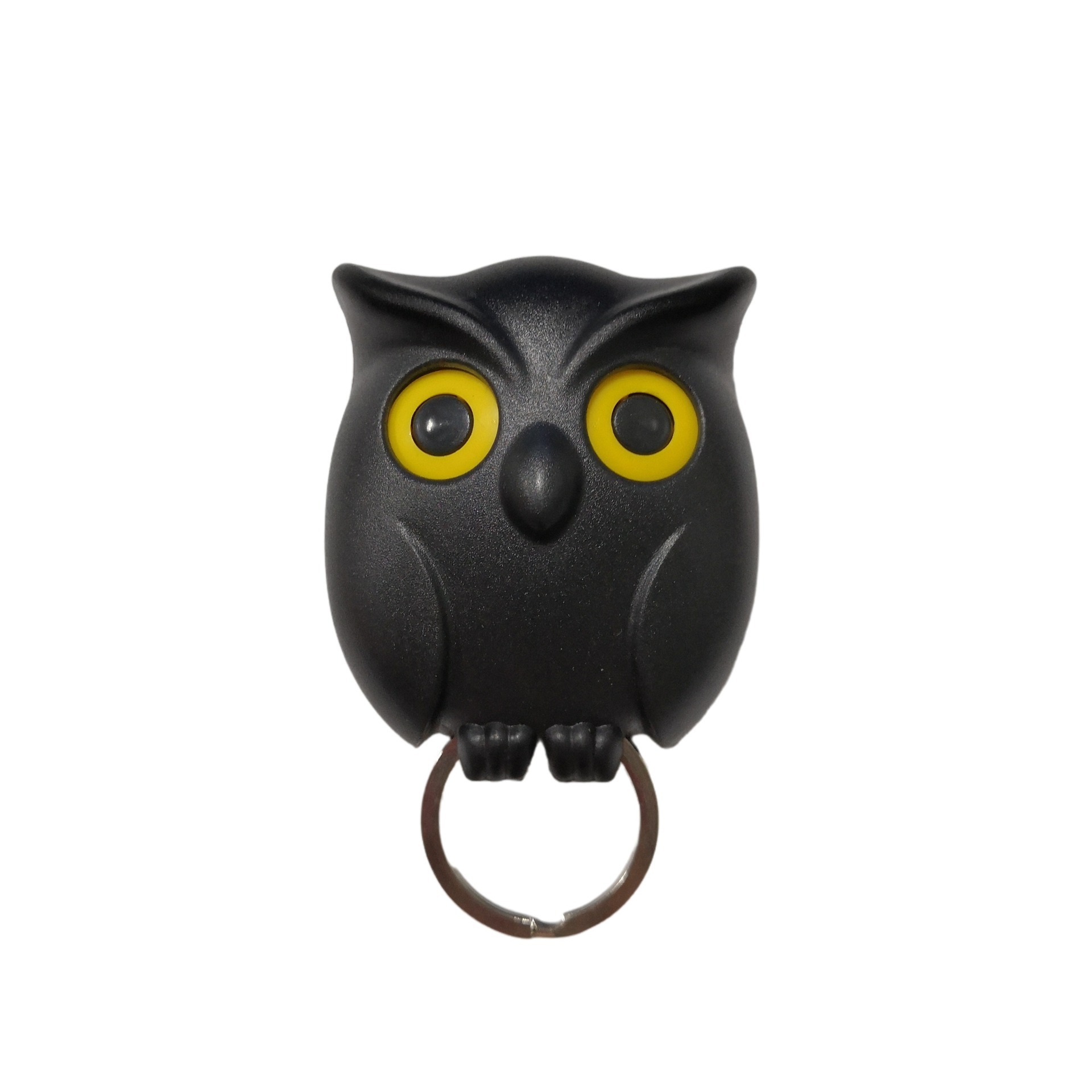 Auto Open Close Eyes Night Owl Organizer Hook Wall Hanging Creative Key Hanger Holder Owl Shaped Magnetic Owl Keychain Holder