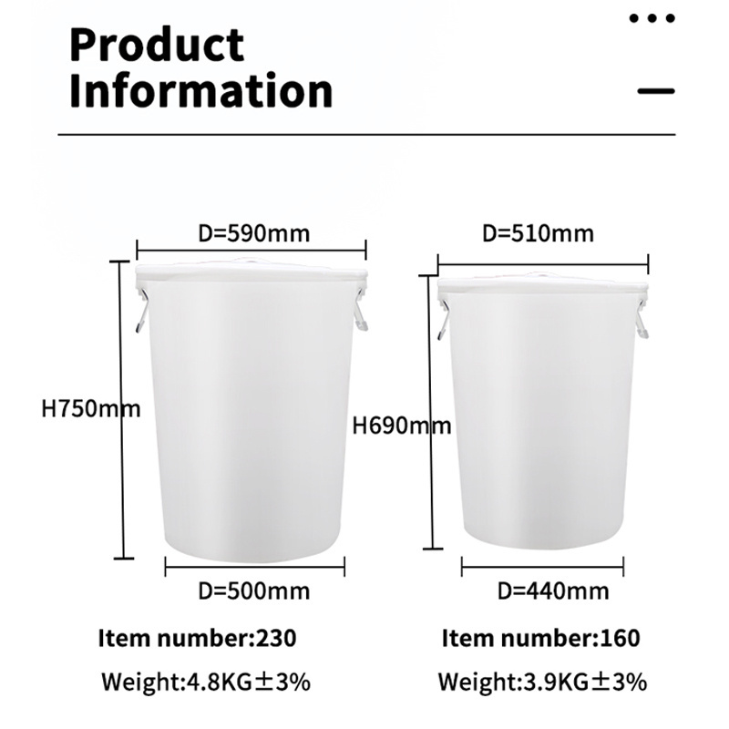 170 liter 40 gallon large plastic round water plastic drums plastic container