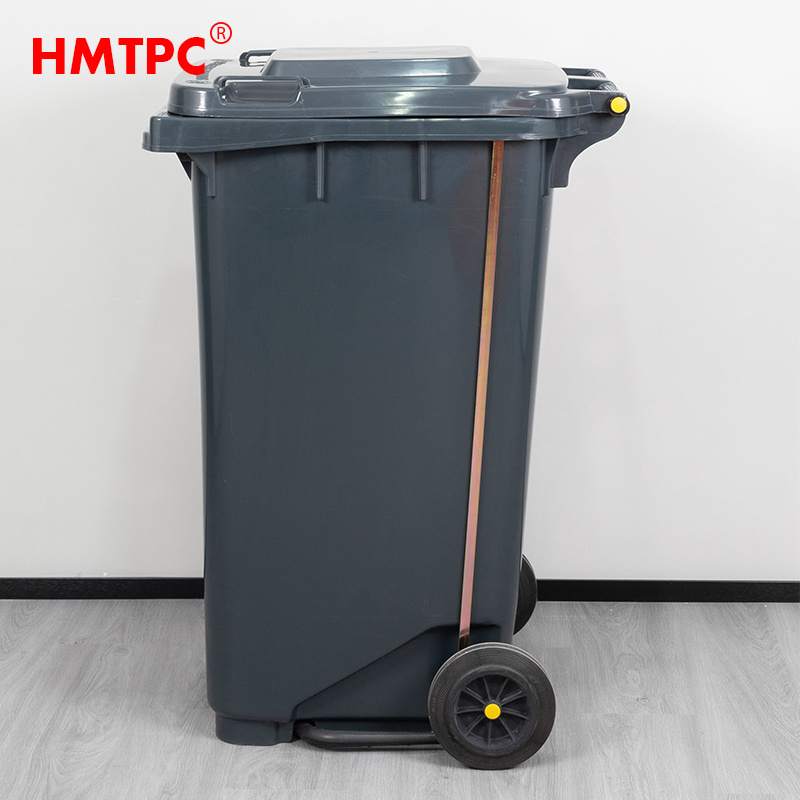 Custom Color 100L 120L 240L 360L Pedal Bin Wheelie Bin With Rubber Wheels