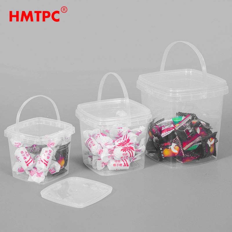 Food Grade Hot Sale plastic cookie packing pail snack pail  Ice Bucket Price with handle plastic bucket