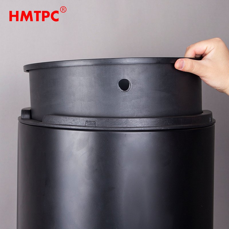 30L 50 Litres Stainless Steel Recycled dustbin storage round Black White Waste Bin Trash Bin Trash Can