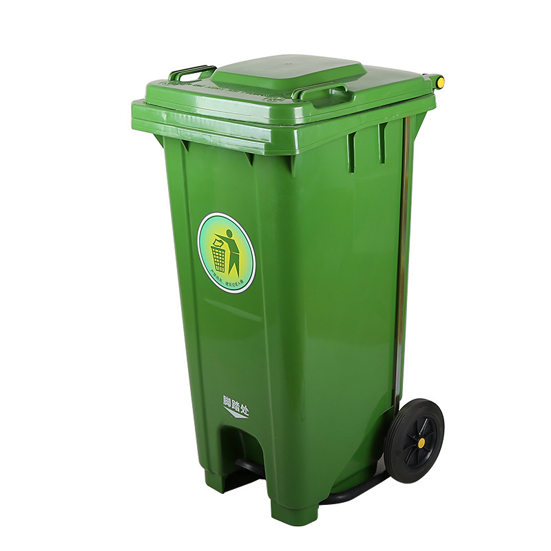 Hot sale! 240L Outdoor Plastic Waste Bin trash can with Wheels and pedal