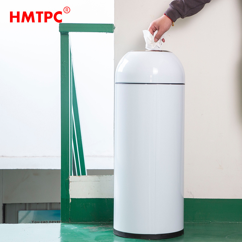 30L 50 Litres Stainless Steel Recycled dustbin storage round Black White Waste Bin Trash Bin Trash Can