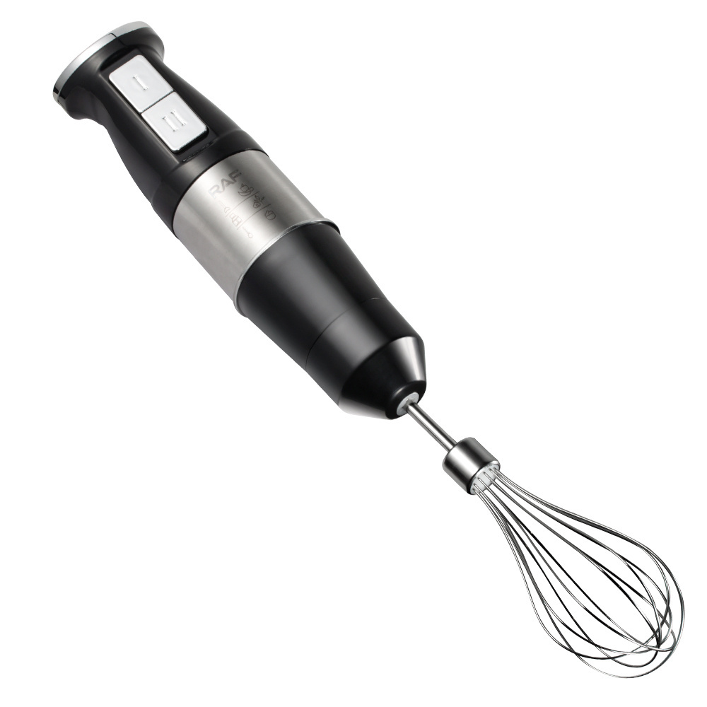 Hand Blender Electric 5-in-1 Stainless Steel Blender Mixing Beaker with Lid Egg Whisk Milk Frother