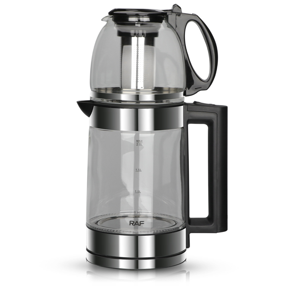 Fashion Small Mini Portable 2 In 1 Glass Kettle Teapot 1500W Water Electric Kettle