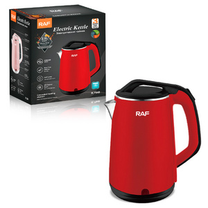 Multi Color Electric Kettle 2.5L  Stainless Steel BPA Free with LED Lamp Double Wall Hot Water Boiler