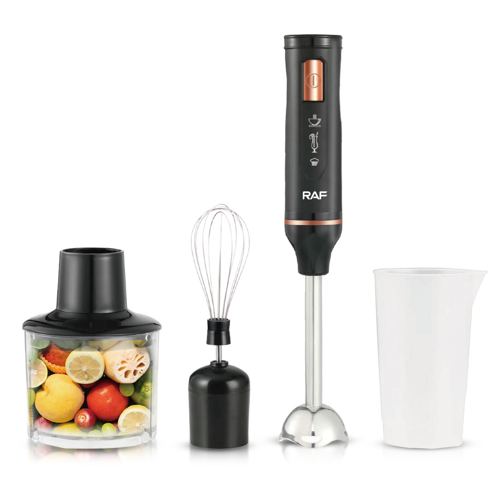 New Blender 4 in 1 Electric Drink Mixer Stainless Steel Portable Hand Blender Coffee Frother Chopper Bowl