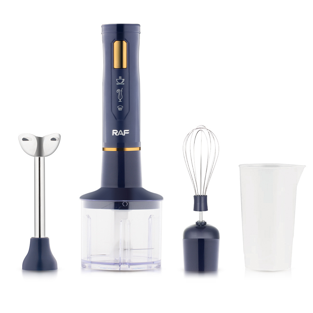 New Blender 4 in 1 Electric Drink Mixer Stainless Steel Portable Hand Blender Coffee Frother Chopper Bowl