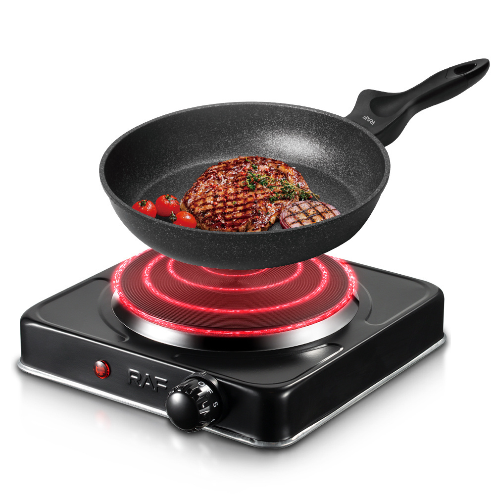 Single Burner Electric Hot Plate for Cooking Portable 1000w Easy to Clean Stainless Steel Stove