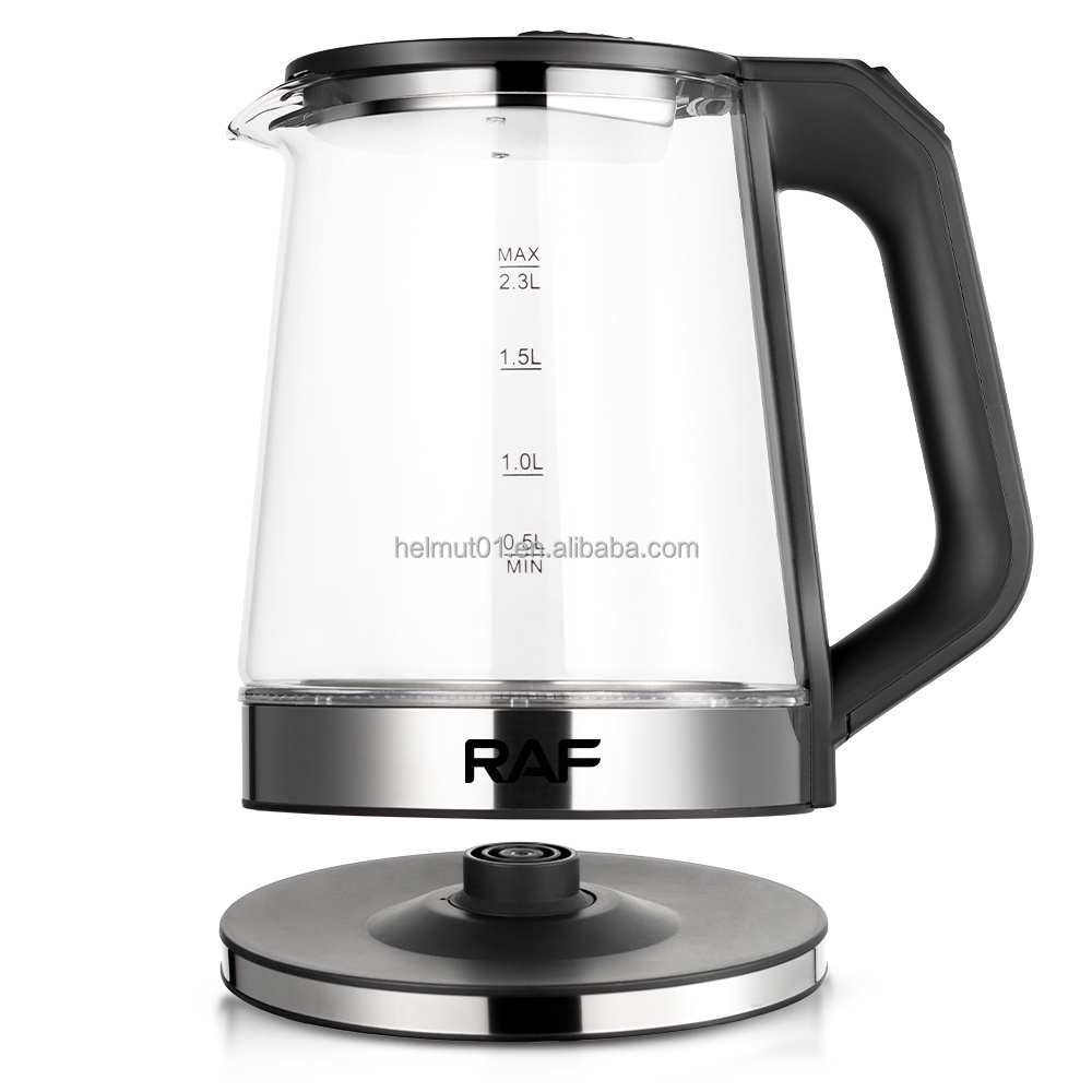 2000W Electric Kettle Heating Plate High Quality Borosilicate Glass BPA Free Water Kettle 2.3L