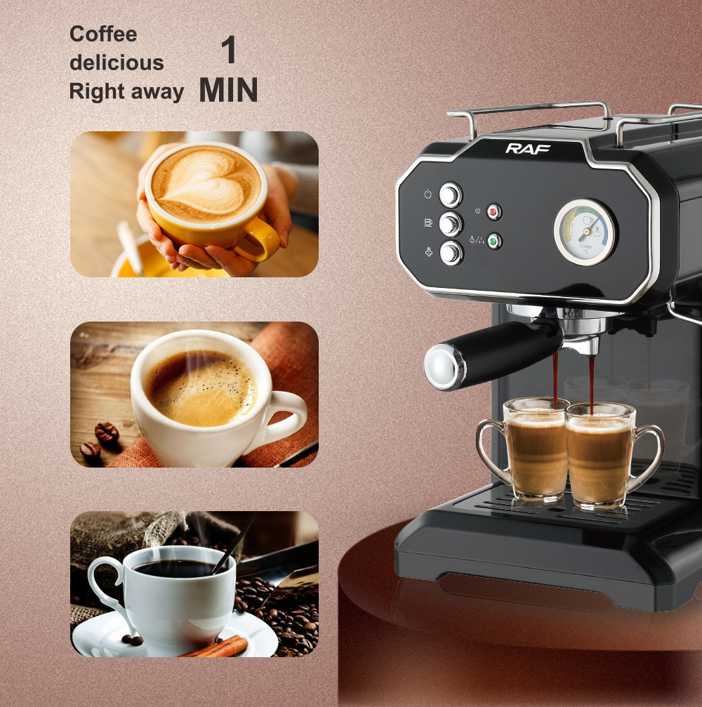 Automatic Coffee Machine 1.8L 850W Anti-drip Function Commercial Espresso Coffee Maker