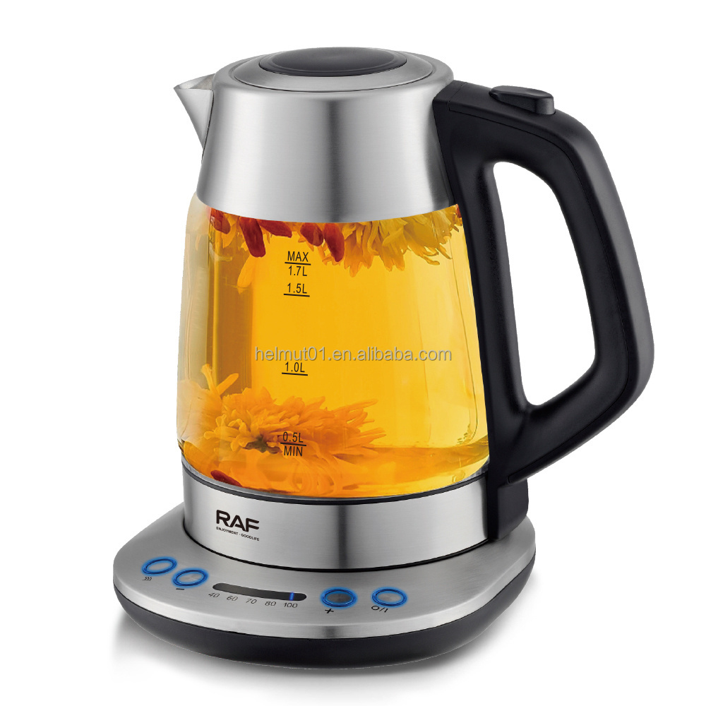 Electric Kettle 1.7 L Temperature Control Quick Heating Keep Warm Automatic Safety Shut Off