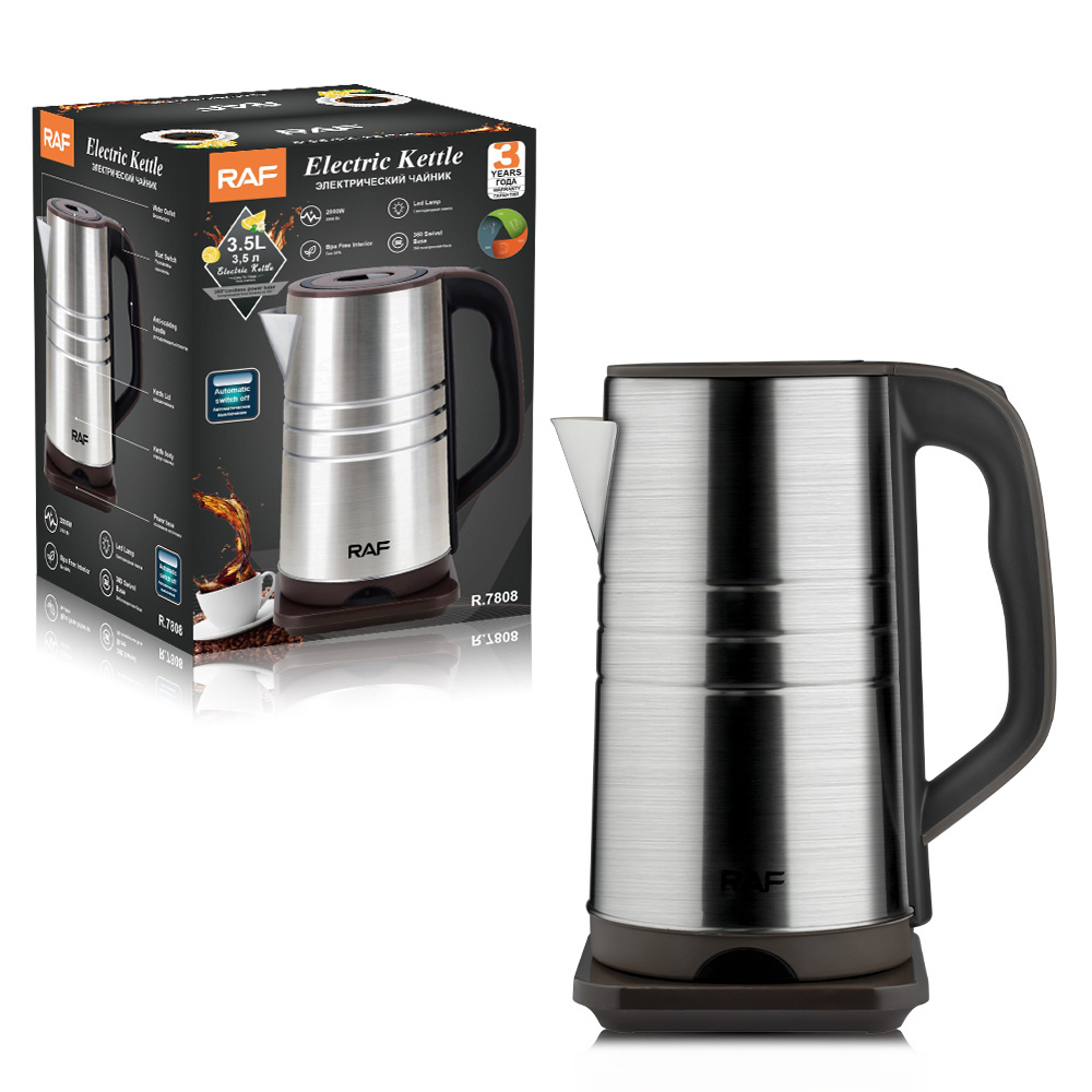 3.5L BPA Free Interior Electric Kettle Food Grade Stainless Steel LED Water Kettle Portable Boiling Water