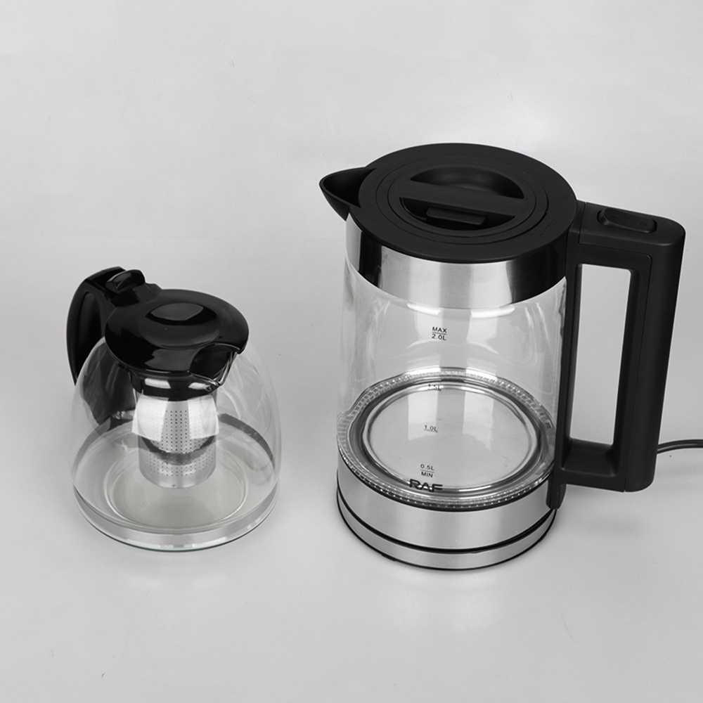 Fashion Small Mini Portable 2 In 1 Glass Kettle Teapot 1500W Water Electric Kettle