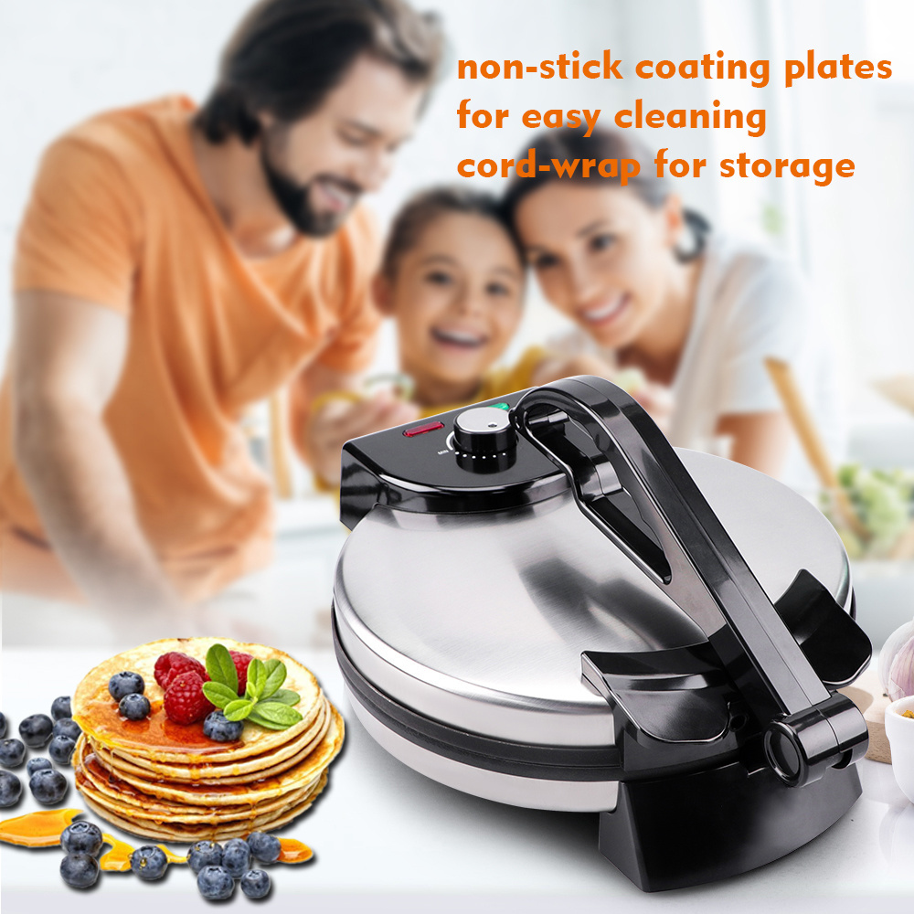 Hot sell Non-stick Electric Tortilla Press Crepe Pancake Chapati Roti Maker Machine