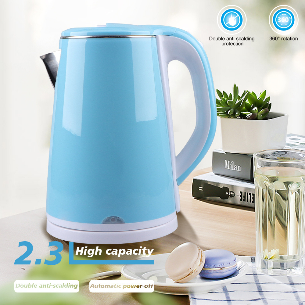 Most Popular Double Wall Electric Pot Tea Maker 2.3 Litres Water Boiler Kettle Electric Water Kettle