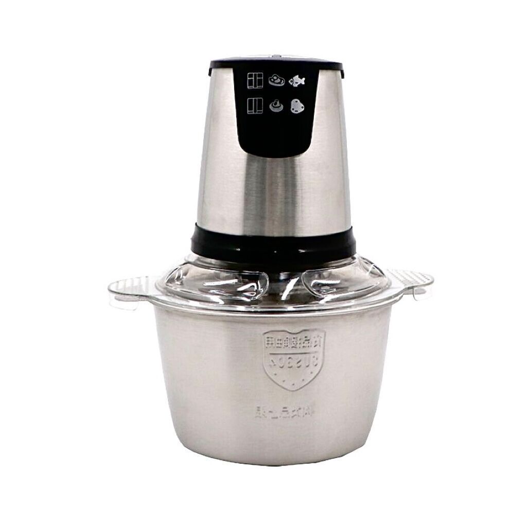 2022 Hot Multipurpose 2L Stainless Steel Yam Pounder Food Processors Chopper Electric Meat Grinder Slicer