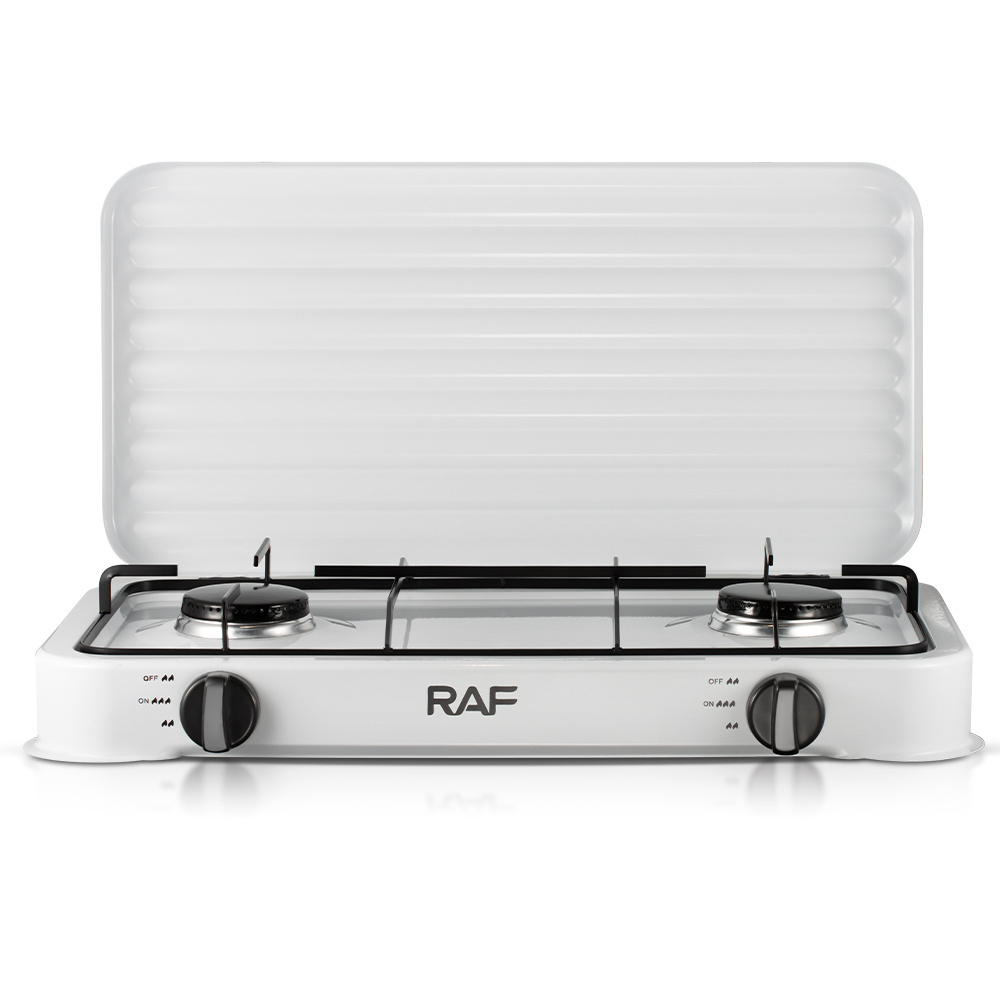 RAF Quality stainless iron desktop cooktop cooke kitchen electric 2 double burners table top gas stove