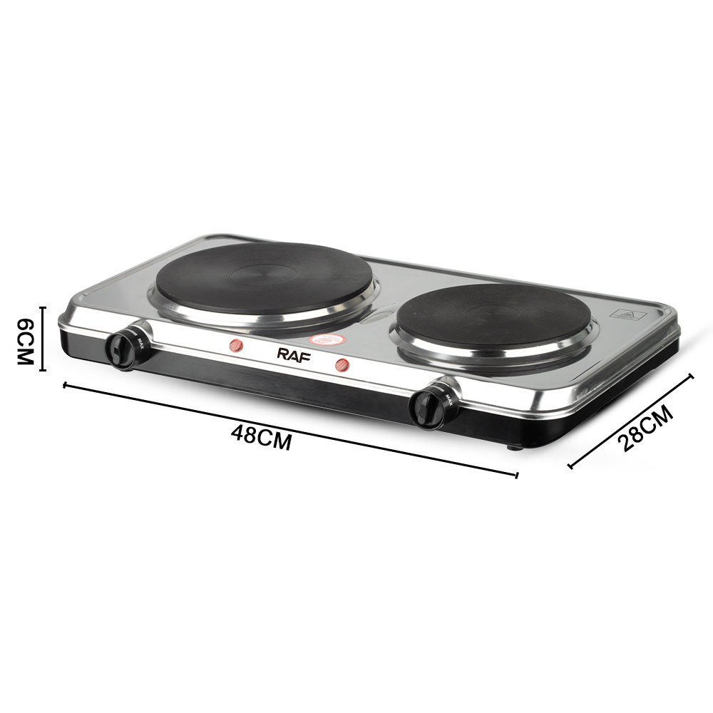 Newest Stainless Steel Countertop Electric Cooking Stove Countertop 2 Burner Electric Hot Plate